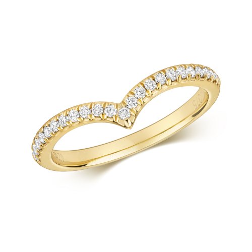 Diamond Wishbone Ring In 9ct Gold 