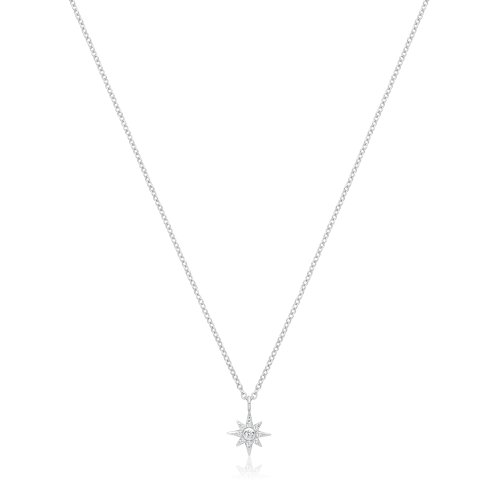 Silver Fine Star Necklet 