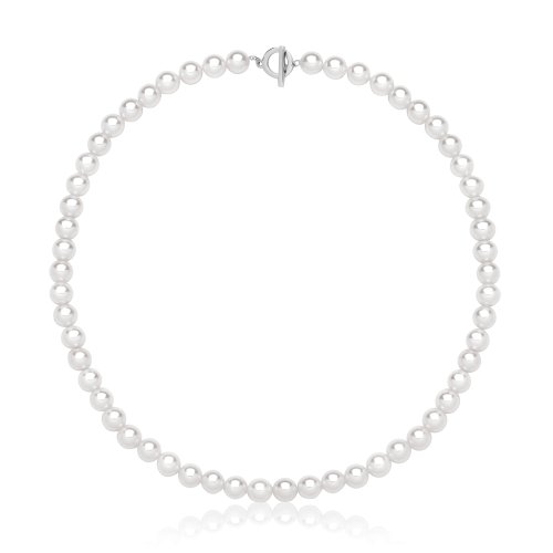 Silver Shell Pearl Necklet 