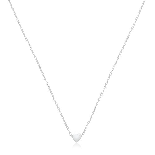 Silver Rolo & Heart Necklet 