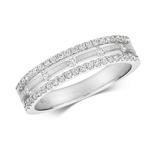 Diamond Ring In 9ct White Gold 