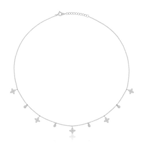 Silver & Co Cz Charm Necklet SNG0027