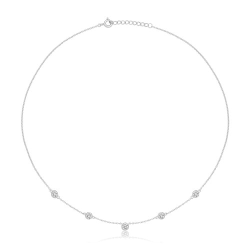 Silver & Co Cz By The Yard Necklet SNG0028