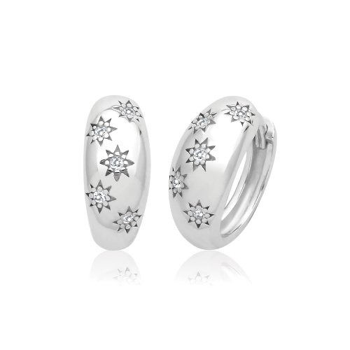 Silver Star Hoops 