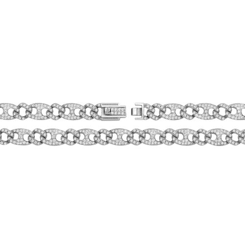 Silver Rh Cz Gucci Style 6mm 