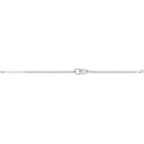 Silver Rhodium  Interlinking Braclet 