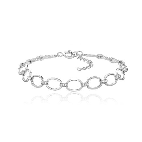 Silver & Co Cz Chain Bracelet SBG0058