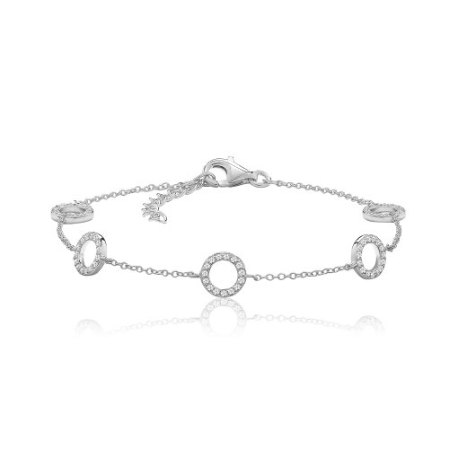 Silver & Co Cz Circle Bracelet SBG0061