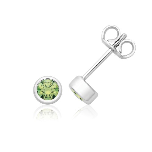 Silver & Co August Birth Stone (peridot) Earrings SEG0108
