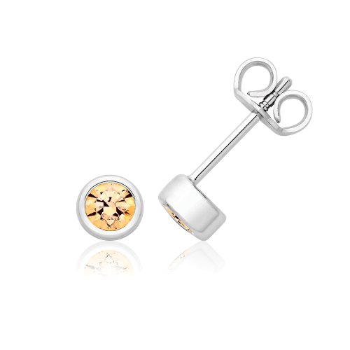 Silver & Co November Birth Stone (citrine) Earrings SEG0111