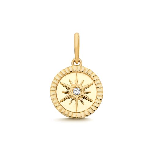 9ct Yel Gold Cz Northern Star Charm 
