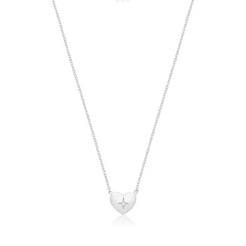 Silver & Co Fine Heart Necklet SPG0116