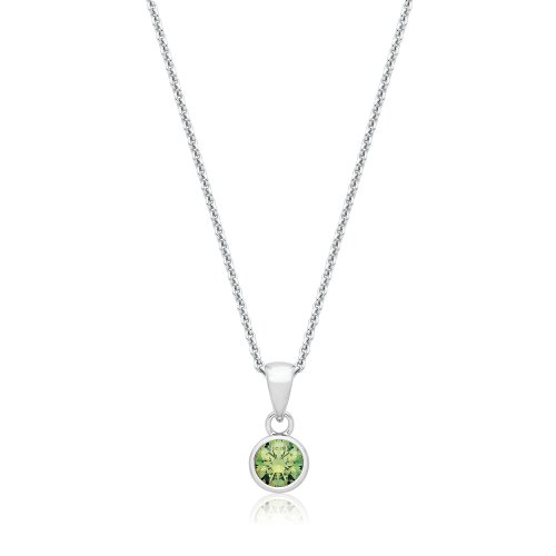 Silver & Co August Birth Stone (peridot) Pendant SPG0108