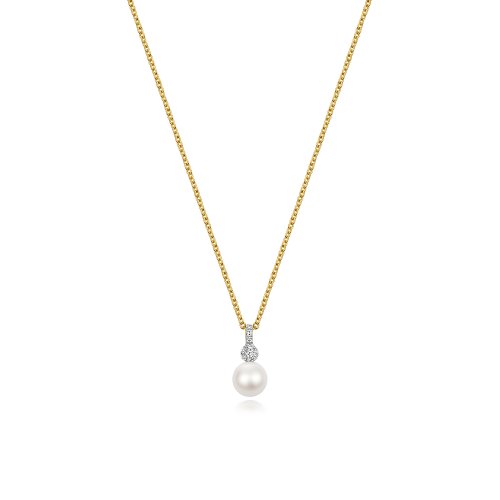 Fresh Water Pearl Necklace In 9ct Gold 