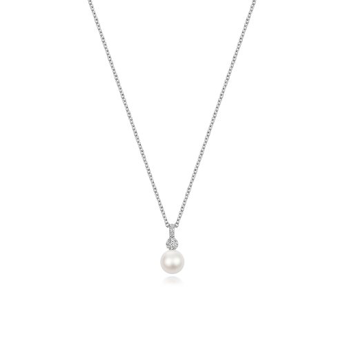 Fresh Water Pearl Necklace In 9ct Gold 