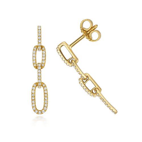 Diamond Drop Earring In 9ct Gold 