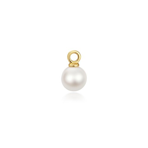 Fresh Water Pearl Earring Charms In 9ct Gold 