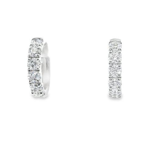 18ct White Gold Lab Grown Diamond Hoops