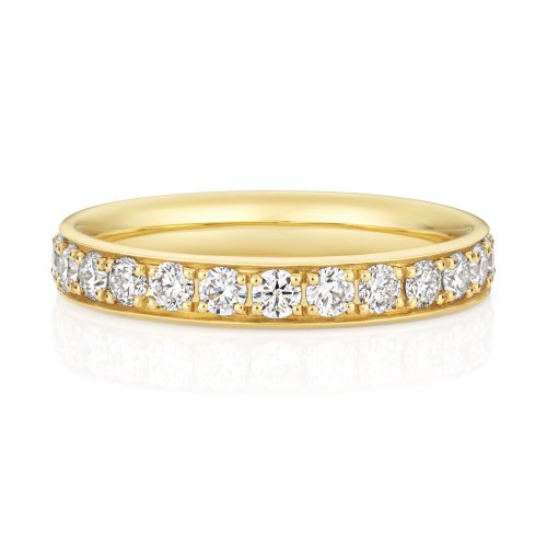 Lab Grown Diamond Set Wedding Ring In 18ct Gold 