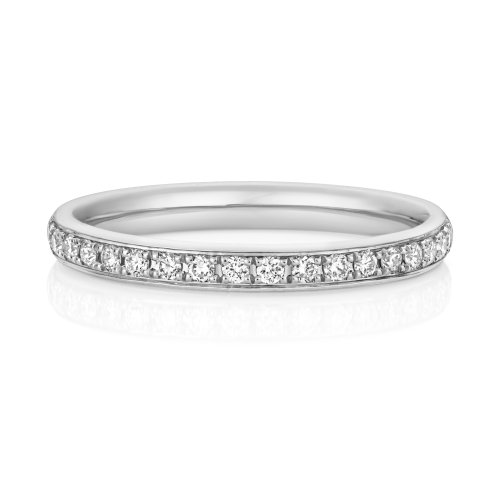 Lab Grown Diamond Set Wedding Ring In 18ct White Gold 