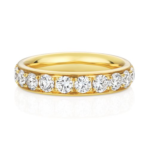 Lab Grown Diamond Set Wedding Ring In 9ct Gold 