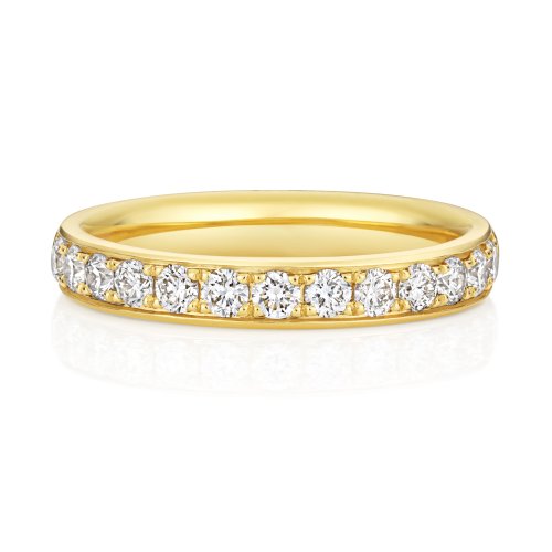 Lab Grown Diamond Set Wedding Ring In 9ct Gold 