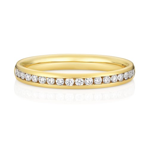 Lab Grown Diamond Set Wedding Ring In 9ct Gold 