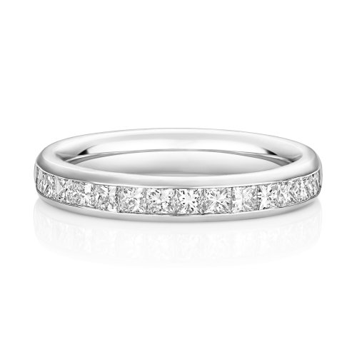 Lab Grown Diamond Set Wedding Ring In 18ct White Gold 