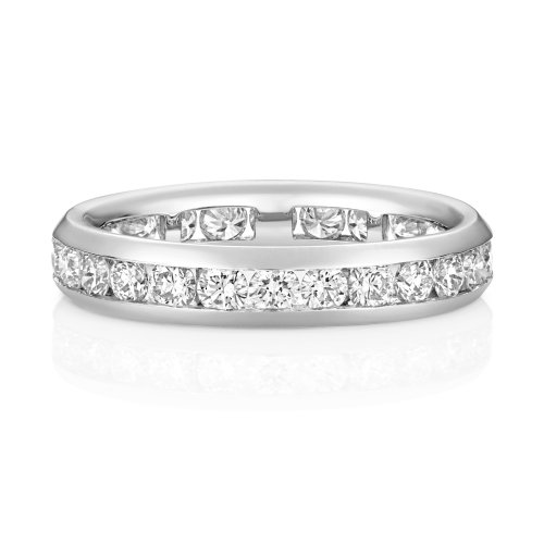 Lab Grown Diamond Set Wedding Ring In 18ct White Gold 