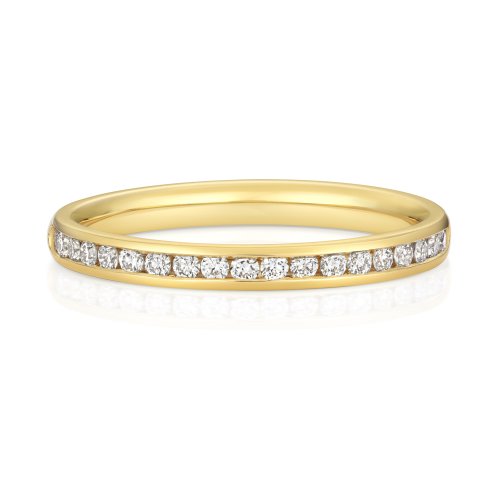 Lab Grown Diamond Set Wedding Ring In 18ct Gold 
