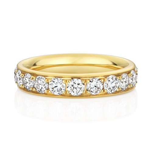 Lab Grown Diamond Set Wedding Ring In 18ct Gold 