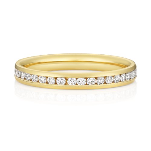 Lab Grown Diamond Set Wedding Ring In 18ct Gold 