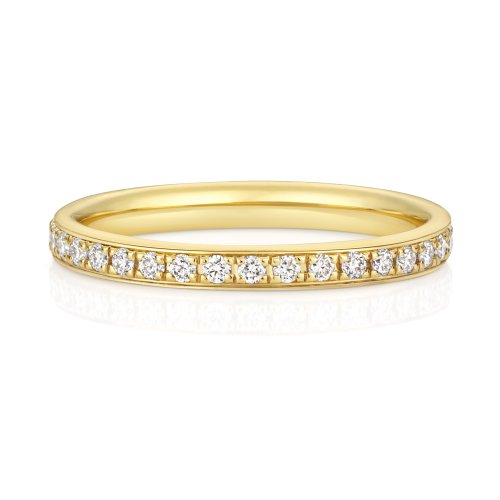 Lab Grown Diamond Set Wedding Ring In 9ct Gold 