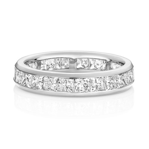 Lab Grown Diamond Set Wedding Ring In 9ct White Gold 
