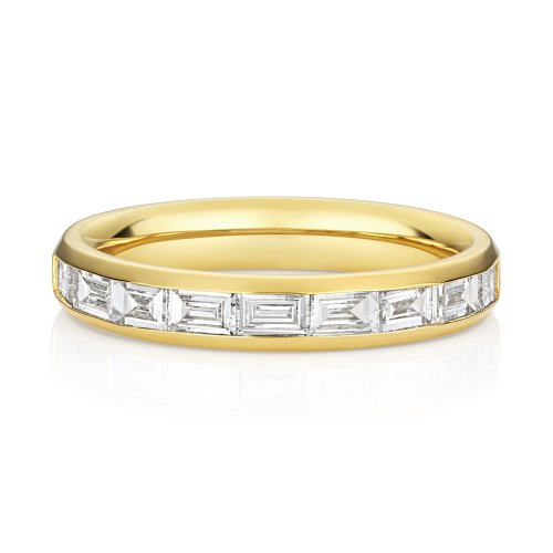 Lab Grown Diamond Set Wedding Ring In 18ct Gold 