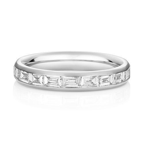 Lab Grown Diamond Set Wedding Ring In 18ct White Gold 