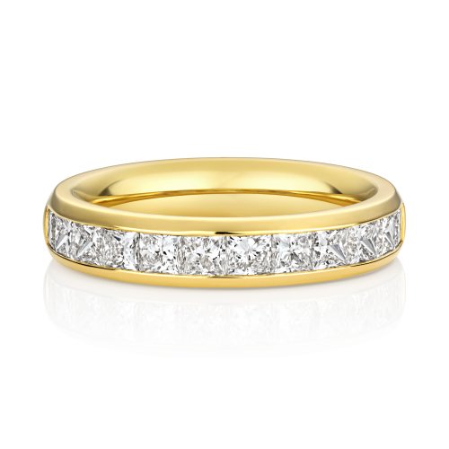 Lab Grown Diamond Set Wedding Ring In 18ct Gold 