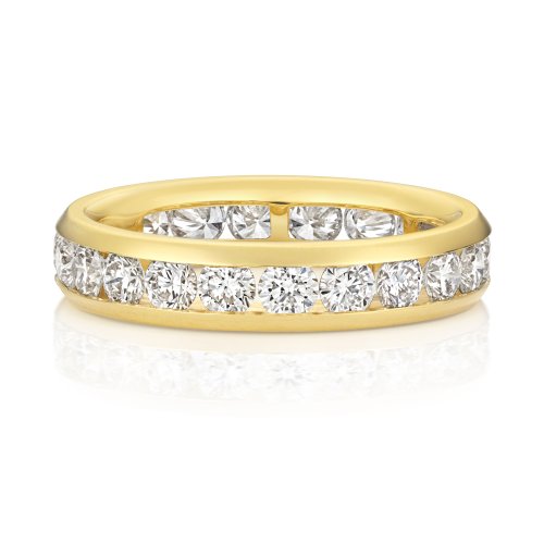 Lab Grown Diamond Set Wedding Ring In 18ct Gold 
