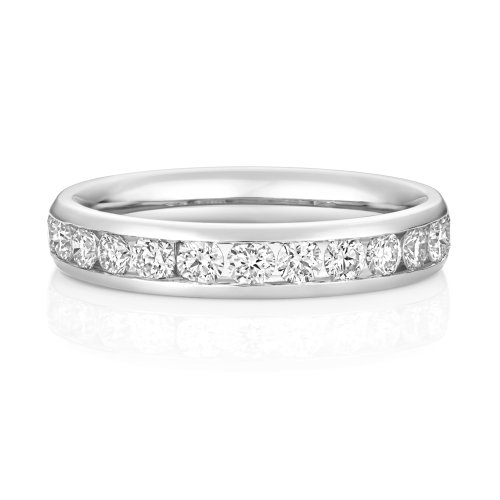 Lab Grown Diamond Set Wedding Ring In 18ct White Gold 