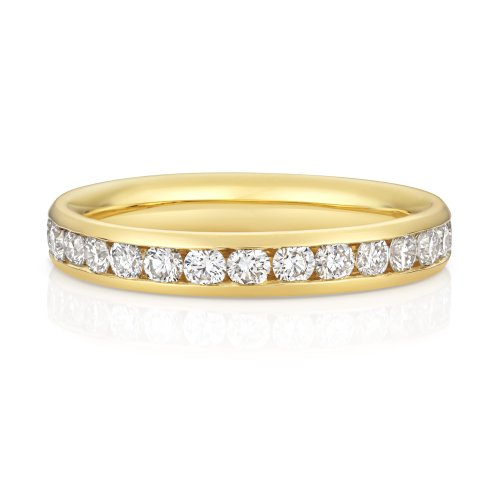 Lab Grown Diamond Set Wedding Ring In 18ct Gold 