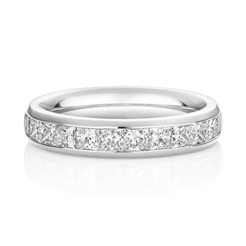 Lab Grown Diamond Set Wedding Ring In 18ct White Gold 