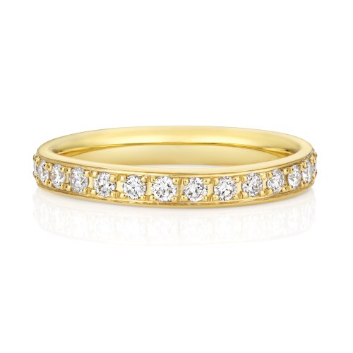 Lab Grown Diamond Set Wedding Ring In 18ct Gold 