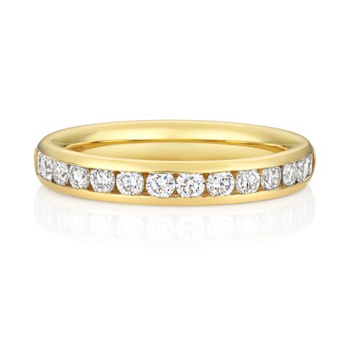 Lab Grown Diamond Set Wedding Ring In 18ct Gold 