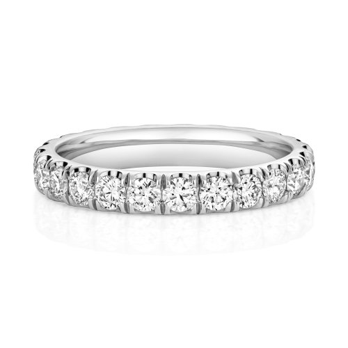 Lab Grown Diamond Set Wedding Ring In 9ct White Gold 