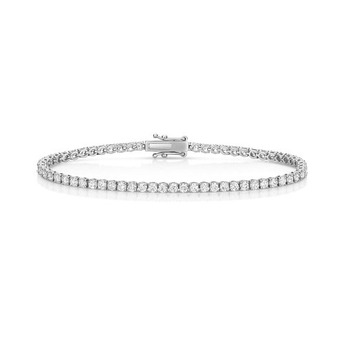 Lab Grown Diamond Bracelet  In 18ct White Gold 