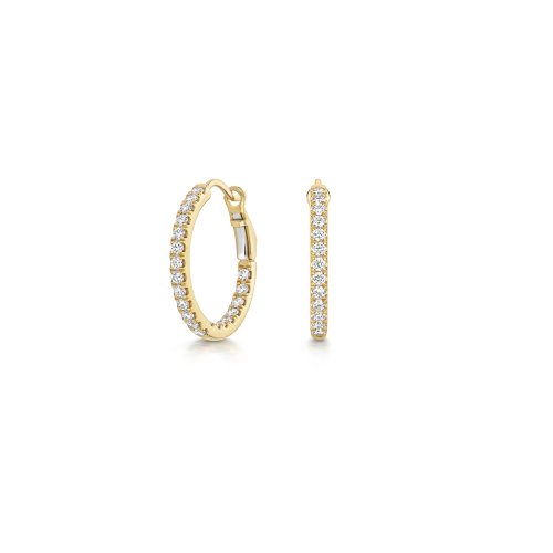 Lab Grown Diamond Hoops In 18ct Gold 