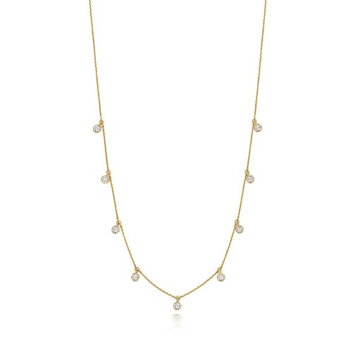 Lab Grown Diamond Chain Necklace In 18ct Gold 