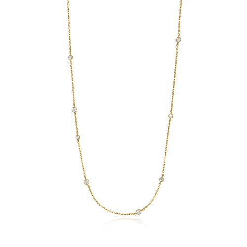 Lab Grown Diamond Chain Necklace In 18ct Gold 