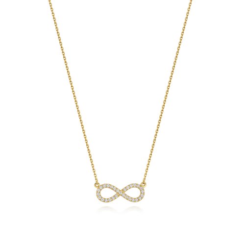 Lab Grown Diamond Infinity Necklace In 9ct Gold 