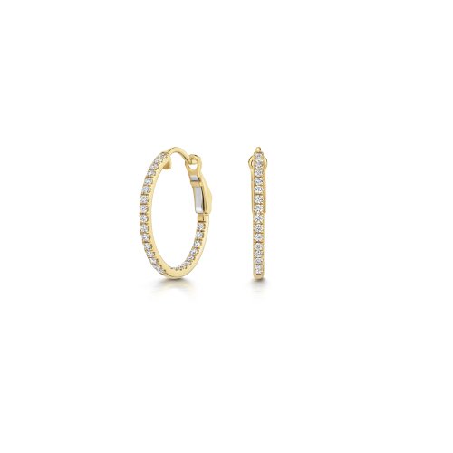 Lab Grown Diamond Hoops In 18ct Gold 